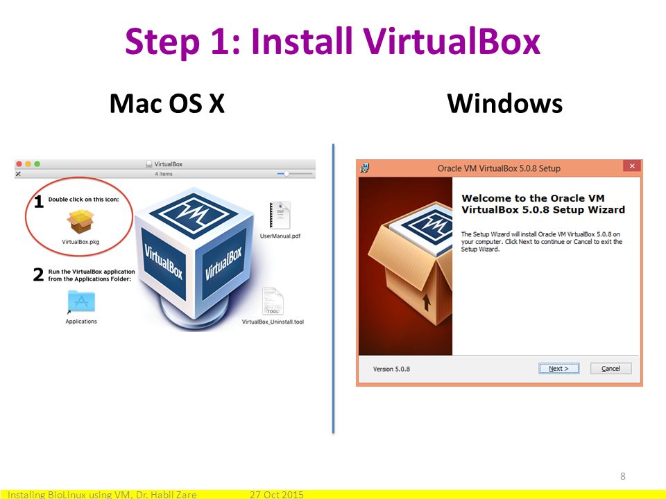 setup oracle virtualbox for mac 2015